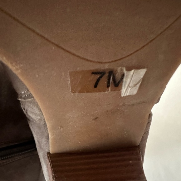 Franco Sarto brown Ankle zippered leather suede boots with 2 1/2 inch heel - Picture 9 of 10